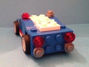 Lego Blue Racer back view