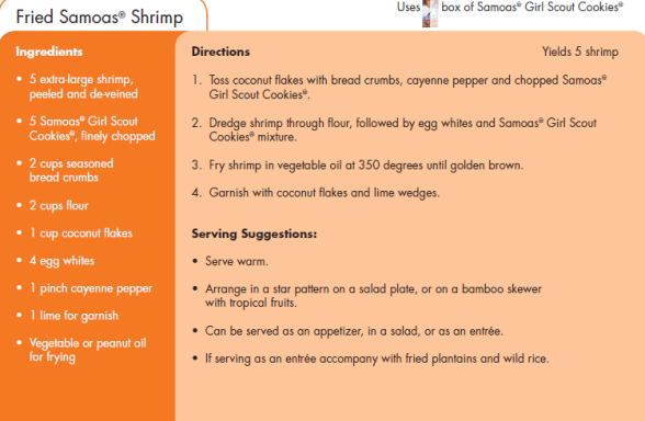 Samoas, Shrimp, Girl Scout, cookies