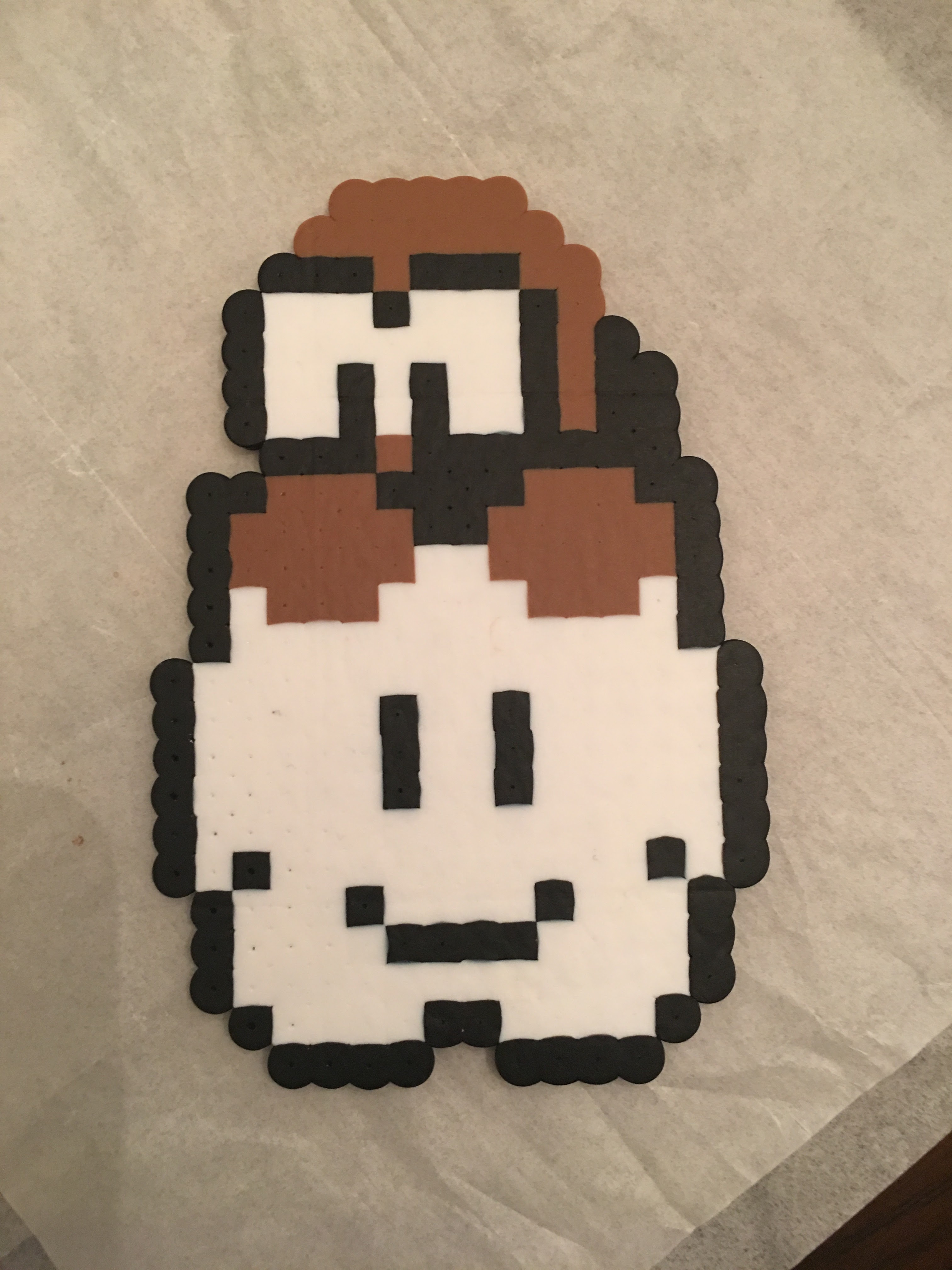 Brown Cloud Lakitu - Mario Perler Hama Beads