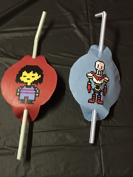 Undertale Birthday Party Straws