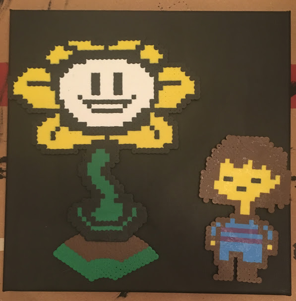 Undertale Party Decorations- Flowey Fisk Canvas
