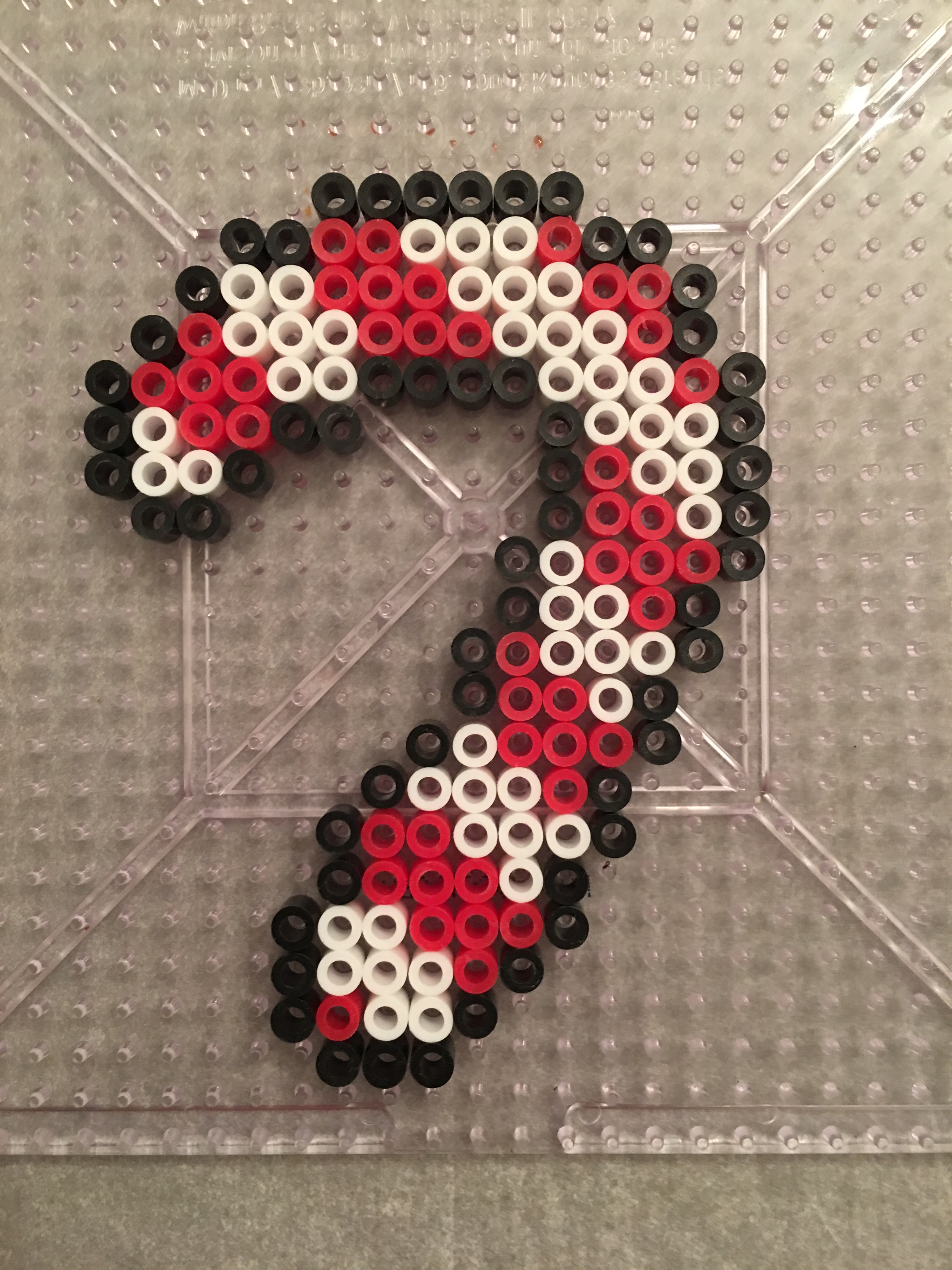 Christmas Ornament Candy CanePerler beads