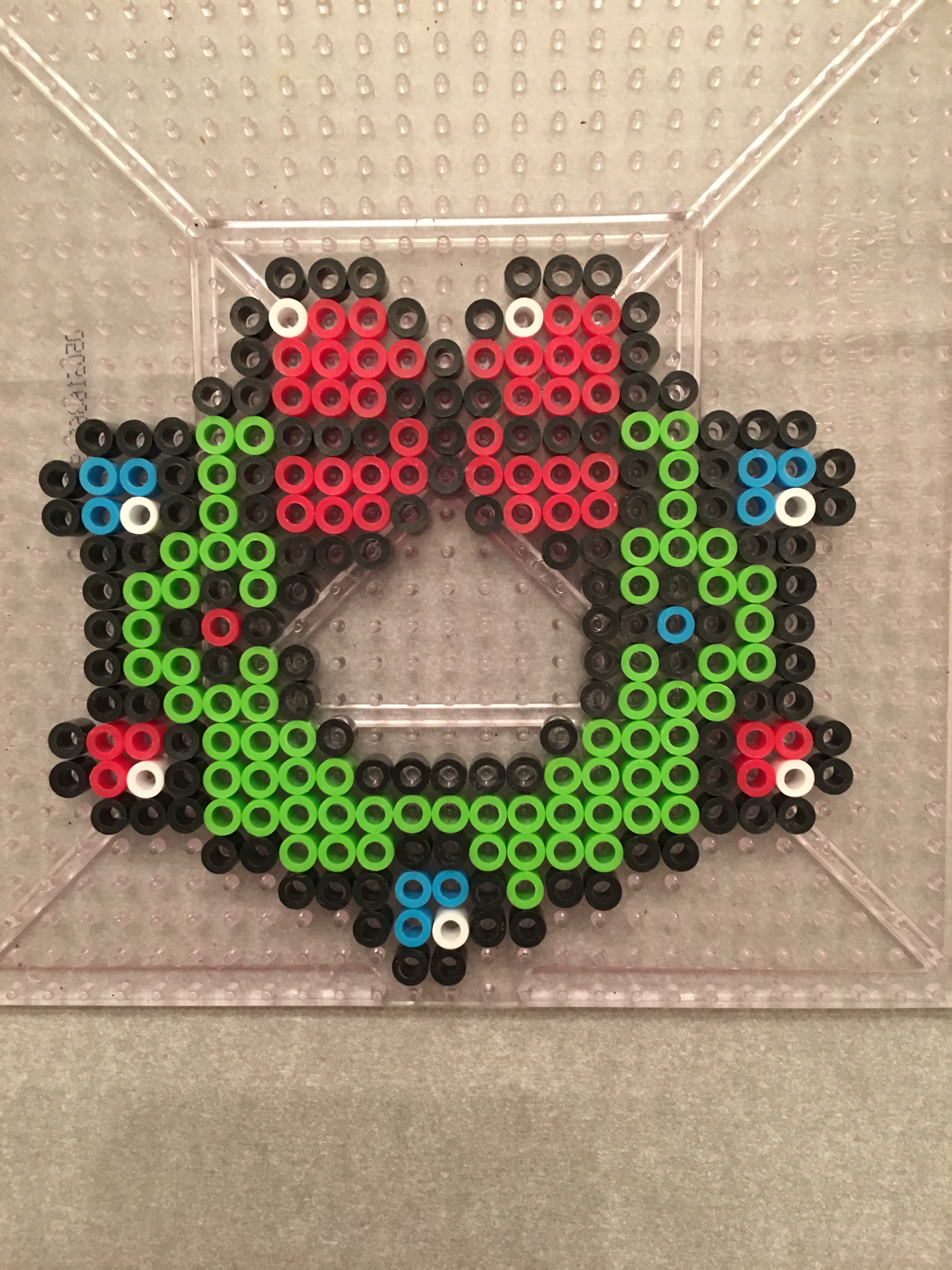 Christmas ornament wreath Perler beads